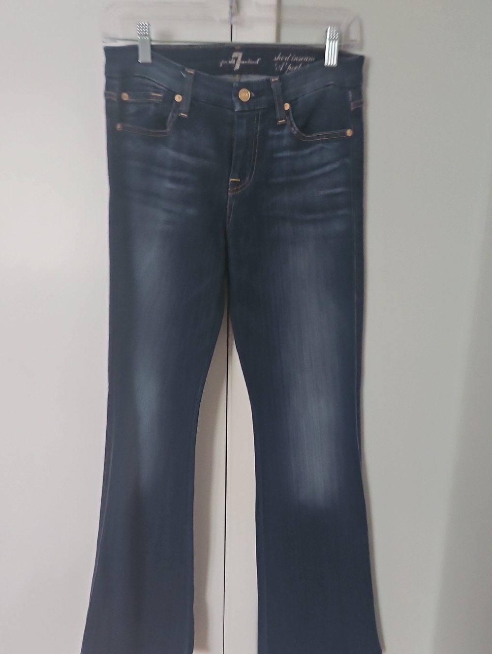 7 For All Mankind Dark Blue Flare Jeans